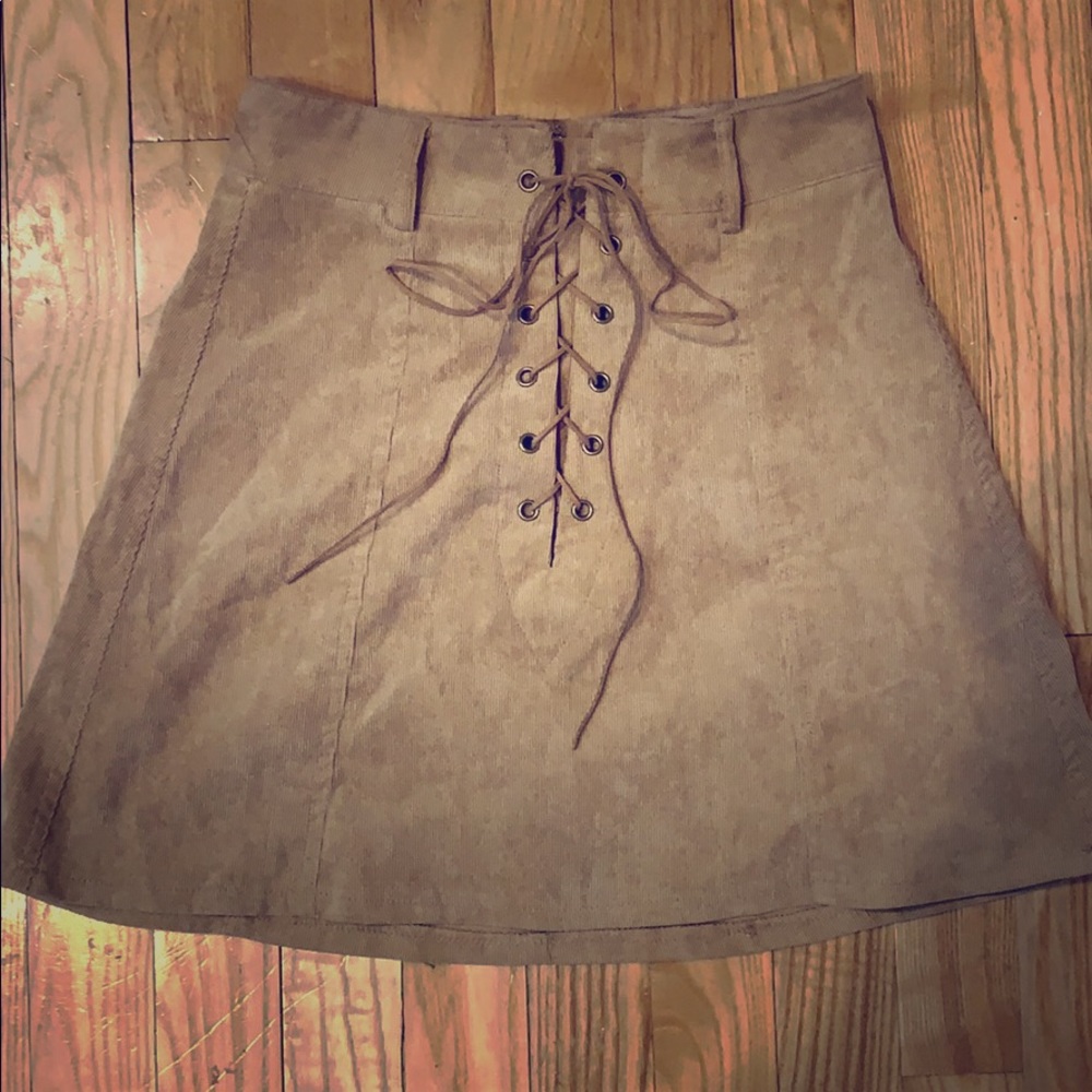 Brown tie up skirt from LF